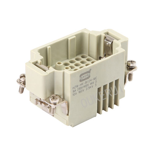 Đầu nối nam hạng nặng 8/24 chân 400V Chèn